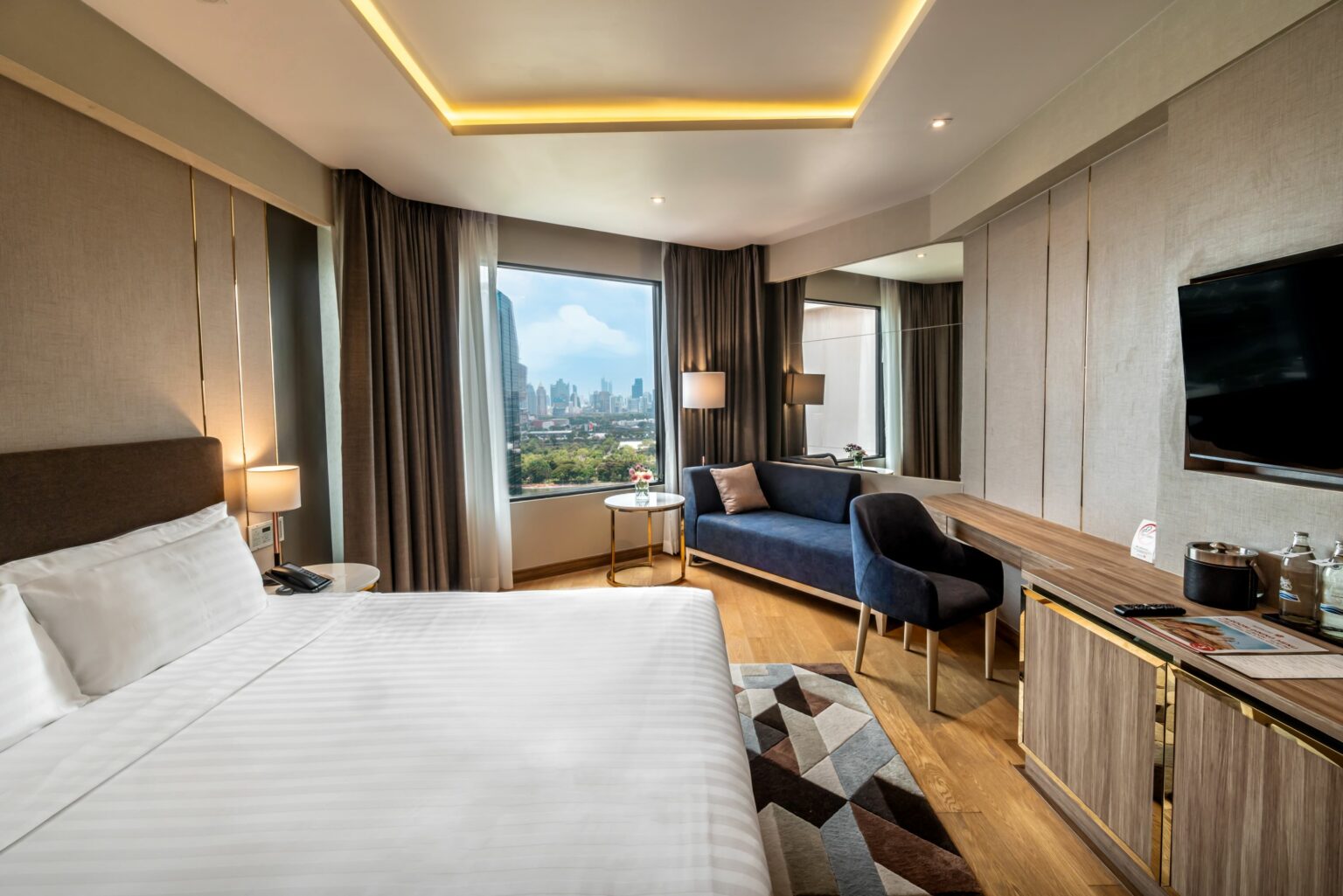 Premier Room with panoramic Bangkok city view at Rembrandt Hotel Bangkok Sukhumvit Asok