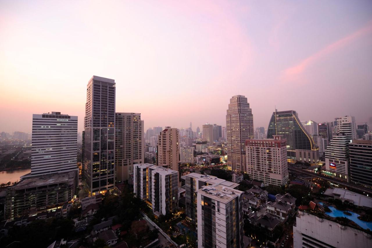 Evening Bangkok skyline view from Rembrandt Hotel Bangkok Sukhumvit Asok