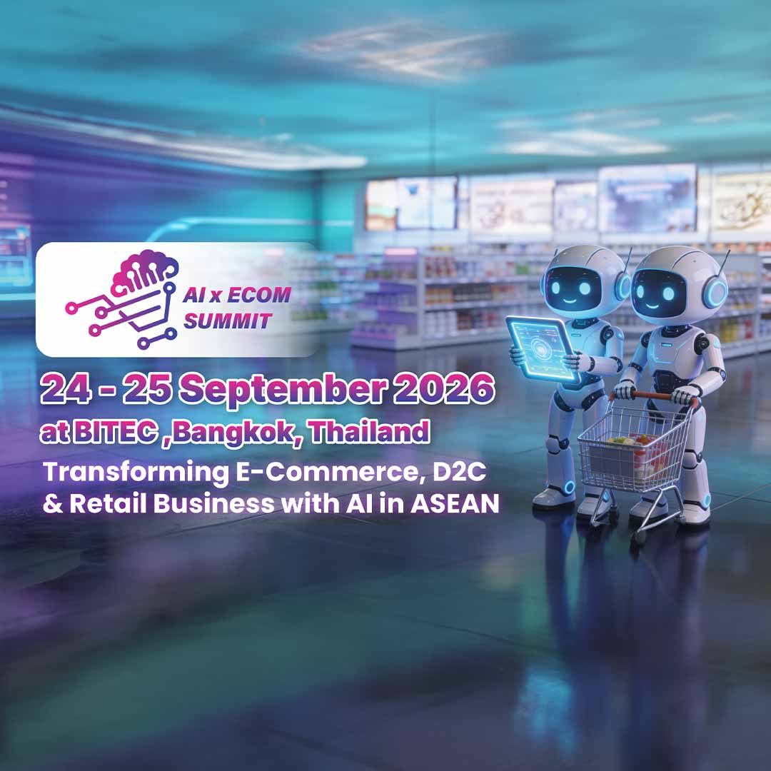AI x Ecom Summit 2026 (AIES) : เวทีที่ผู้นำธุรกิจอีคอมเมิร์ซและค้าปลีกจะเรียนรู้การใช้ AI เพื่อเติบโตจริง เทคโนโลยีปัญญาประดิษฐ์ (AI) กำลังเข้ามาเปลี่ยนแปลงรูปแบบการแข่งขันของธุรกิจอีคอมเมิร์ซและค้าปลีกทั่วโลกอย่างรวดเร็ว จากเดิมที่ AI เป็นเพียงแนวคิดเชิงเทคโนโลยี วันนี้ AI ได้กลายเป็นเครื่องมือสำคัญในการขับเคลื่อนการเติบโต การเพิ่มประสิทธิภาพการตลาด การบริหารลูกค้า และการตัดสินใจทางธุรกิจ