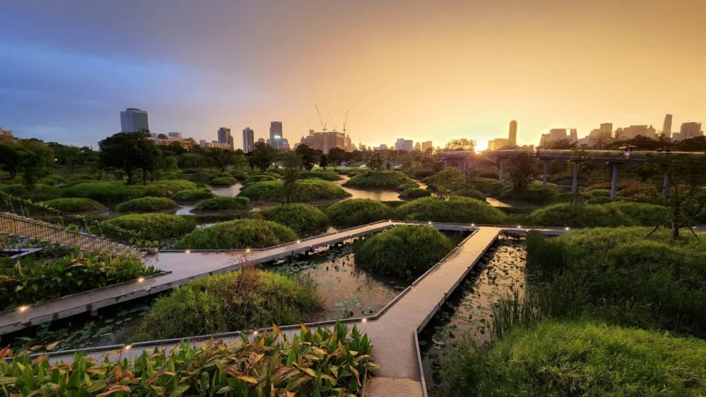 Relax and enjoy nature near Rembrandt Hotel Bangkok, close to Benjakiti Park