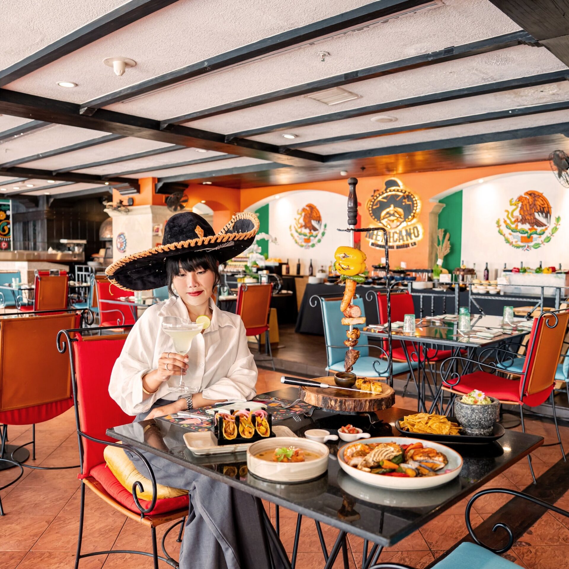 enjoying dinner at Mexicano Restaurante Auténtico near BTS Asok