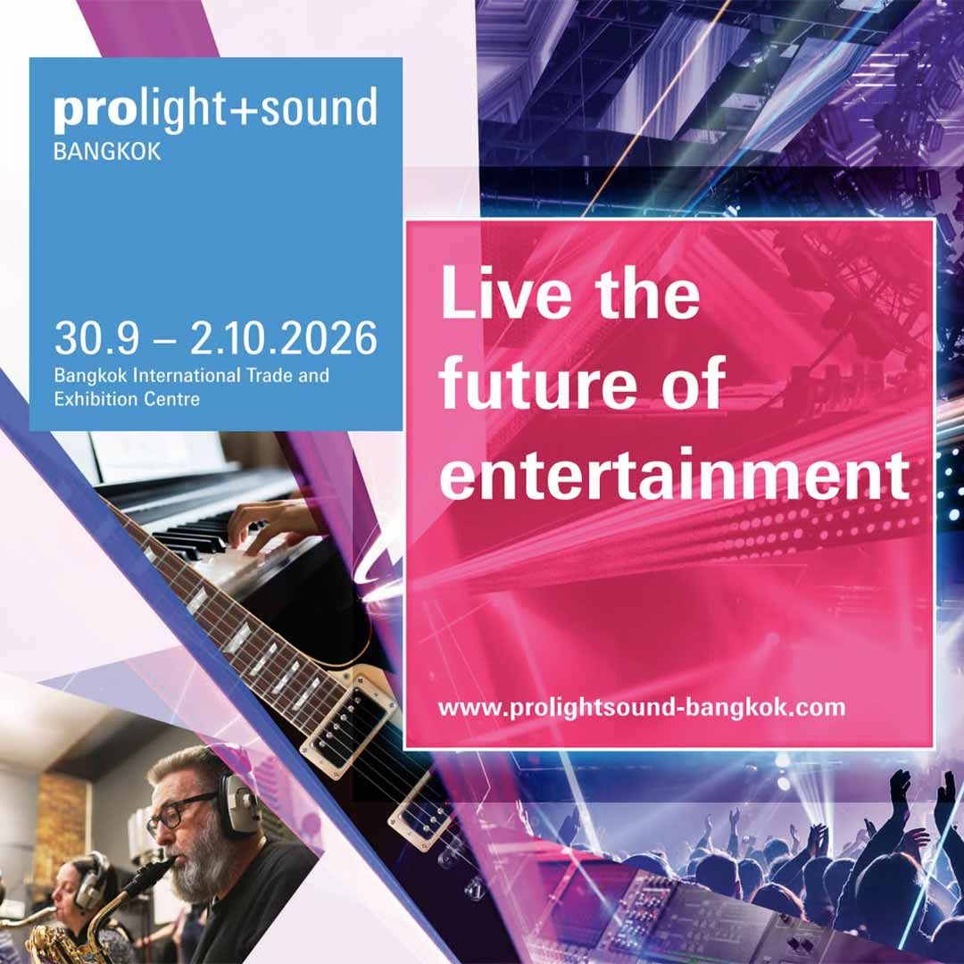 Prolight + Sound Bangkok (PLSB) จัดโดย Messe Frankfurt Hong Kong ร่วมกับ บริษัท วีเอ็นยู เอเชีย แปซิฟิค ซึ่งงาน Prolight + Sound Bangkok (PLSB) ถือเป็นแพลตฟอร์มระดับภูมิภาคใหม่ที่มุ่งยกระดับอุตสาหกรรมความบันเทิง การแสดงสด ระบบเสียง แสง และเทคโนโลยีภาพมืออาชีพ (Pro AV) ในภูมิภาคอาเซียน