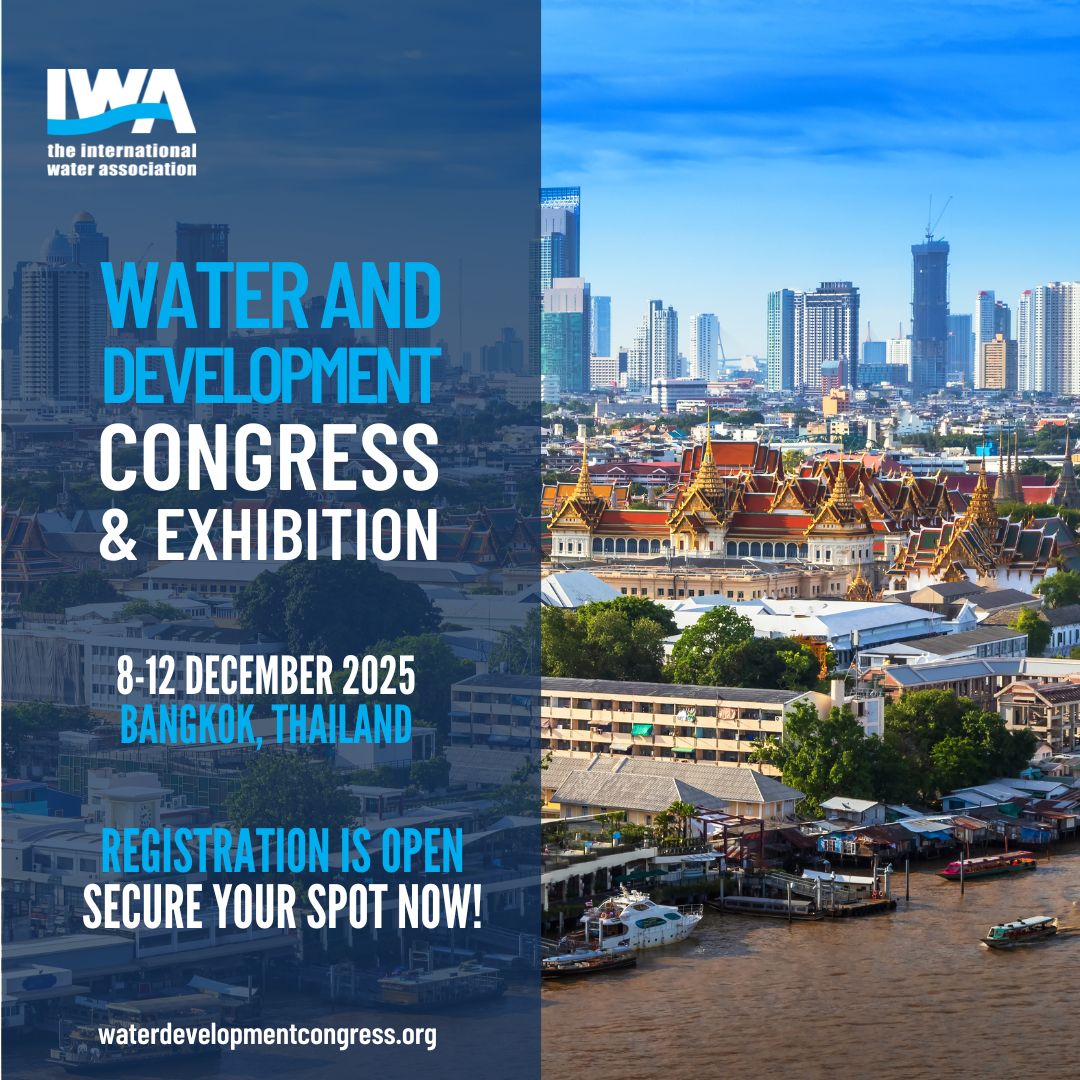 The Water and Development Congress & Exhibition 2025 will take place in Bangkok, Thailand from 8-12 December 2025. It builds on the resounding success of the 2023 edition in Kigali, Rwanda, which was a landmark event for water, sanitation, and climate resilience in low- and middle-income countries. Attracting nearly 2,700 participants from 85 countries, the 2023 Congress featured an engaging programme of 39 technical sessions, 40 workshops, and 5 forums, including the High-Level Summit on Sanitation and the Climate Smart Utilities recognition programme. It will take place at the Queen Sirikit National Convention Center, Bangkok.