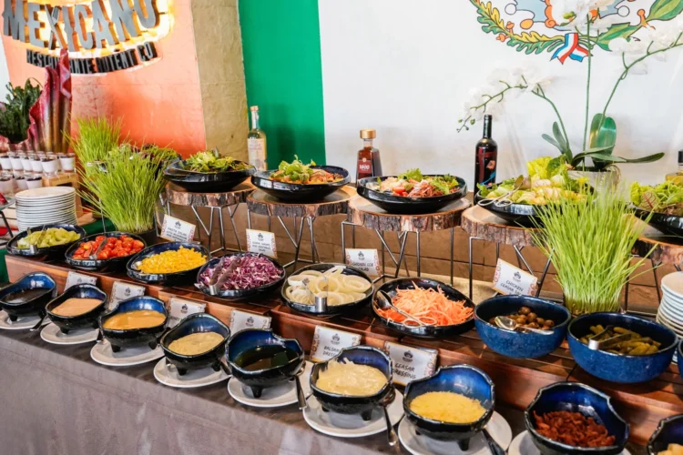 Easter brunch buffet by the pool in Bangkok