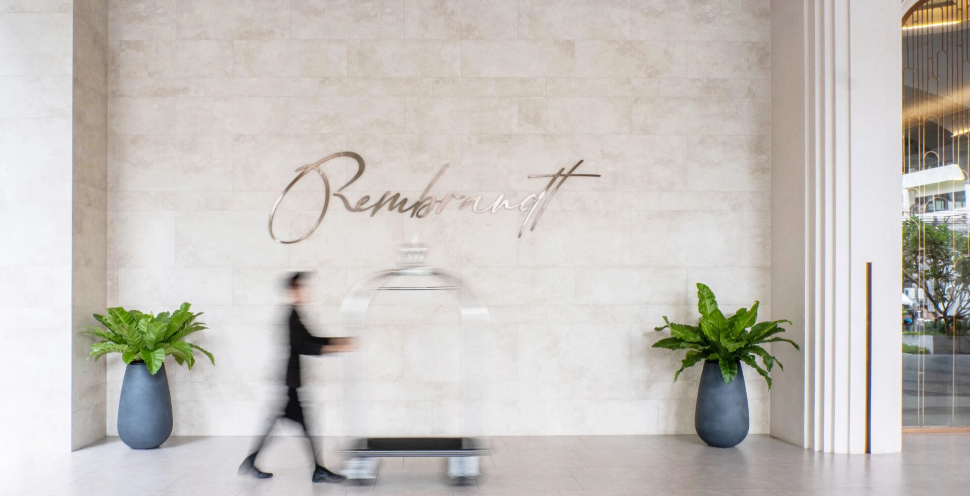 Front entrance of Rembrandt Bangkok hotel in Sukhumvit